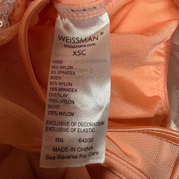 Girls Pink Tutu Sequin Dress Up Size 3T Small with Flower Hair Clip Weissman - Picture 6 of 6